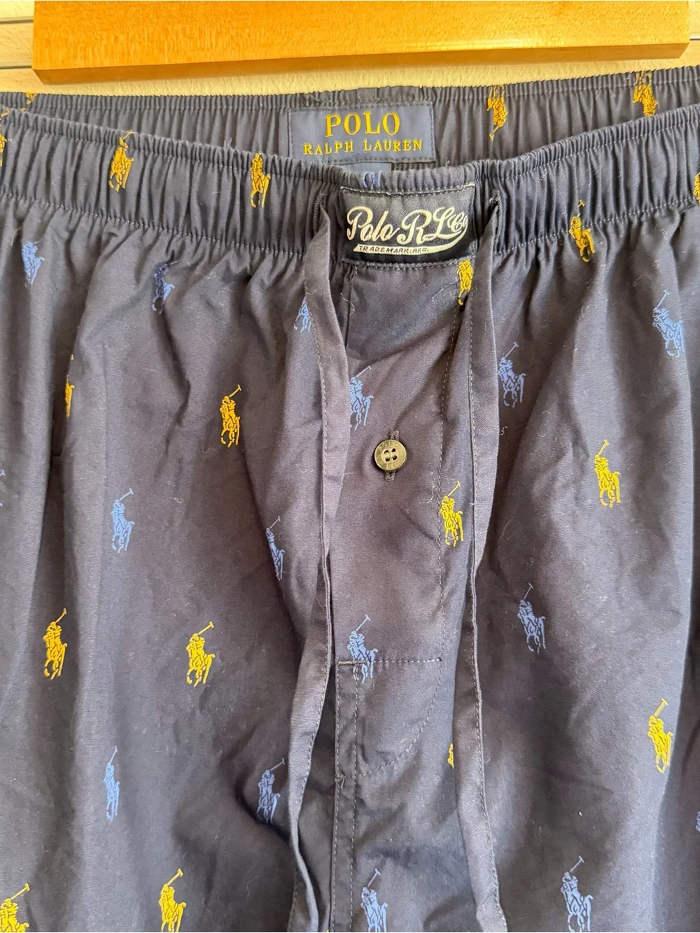 Polo by Ralph Lauren Navy Logo-Embroidered Men's Sleep Pants Navy size large
